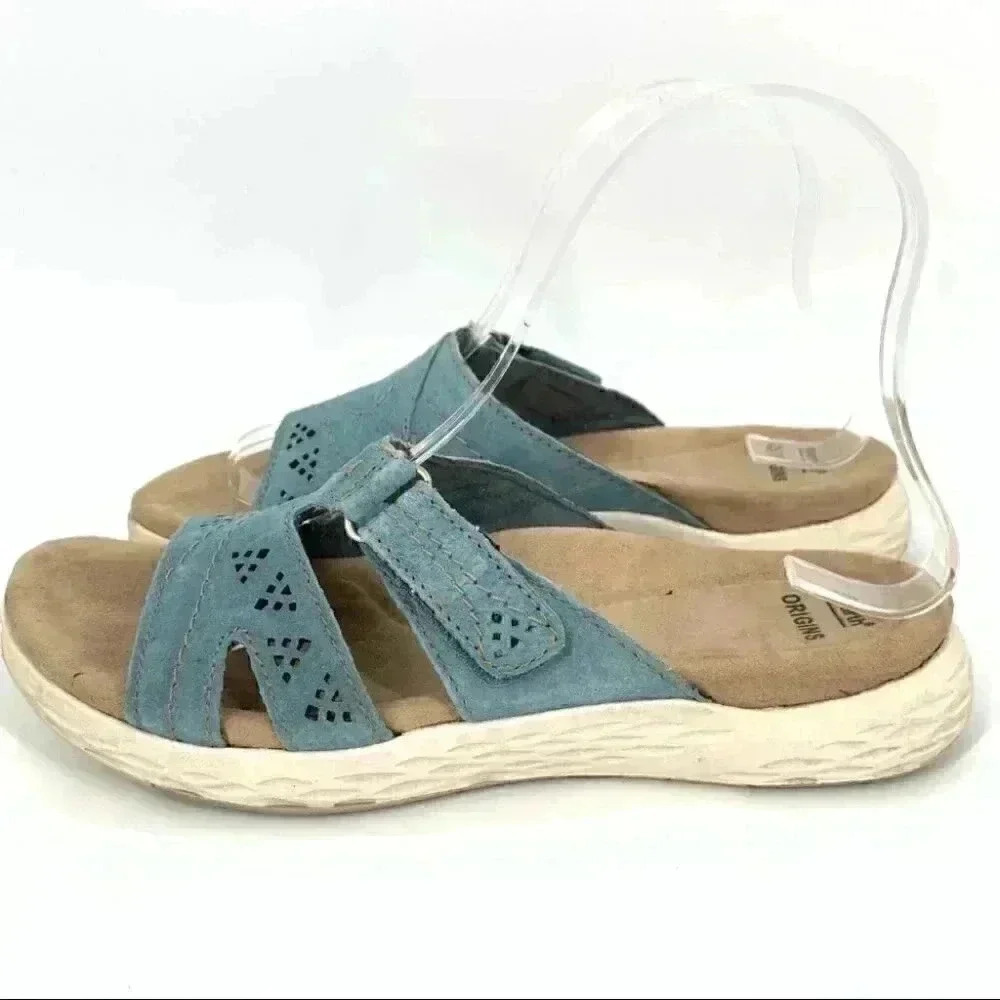 Earth origins sandals size 7 Westfield Waverley moroccan blue suede comfort - Picture 5 of 12